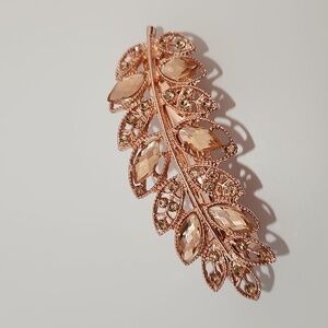 New Rose gold colored metal barette